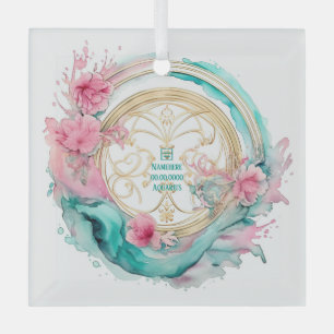 Create Your Own Beautiful Aquarius Zodiac Glass Ornament