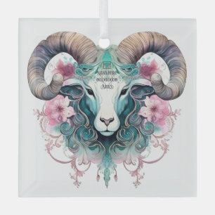 Create Your Own Beautiful Aries Zodiac Glass Ornament