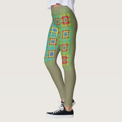Create your own Beautiful checkered Cloth floral Leggings