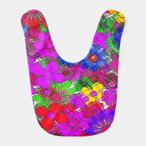 Create your own Beautiful Colorful Clothing floral Bib