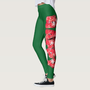 Create your own Beautiful Colorful Happy Holidays Leggings