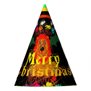 Create your own Beautiful Colorful Merry Christmas Party Hat
