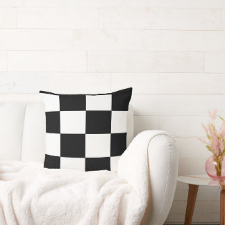 Create Your own beautiful edgy black and white Throw Pillow