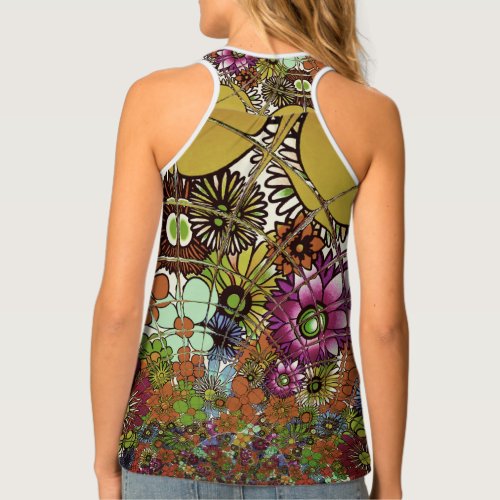 Create your own Beautiful Edgy floral Stylish T Tank Top