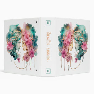 Create Your Own Beautiful Gemini Zodiac 3 Ring Binder