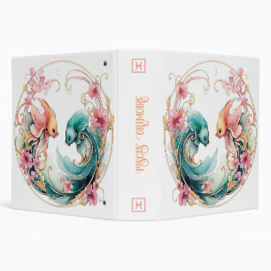 Create Your Own Beautiful Pisces Zodiac 3 Ring Binder