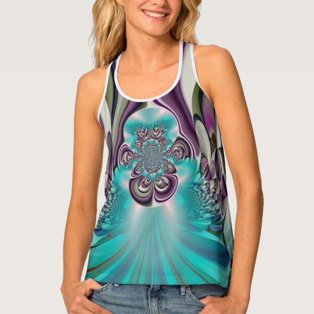 Create your own Beautiful Wedding Clothing Teal Tank Top (Front)