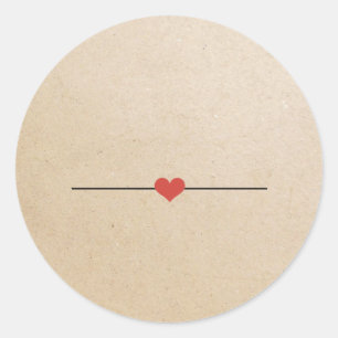 Create your own beige kraft classic round sticker