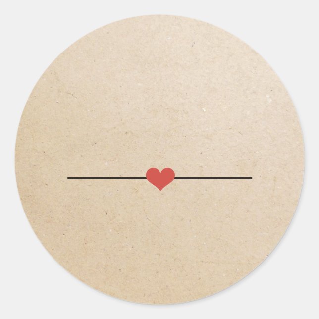 Create your own beige kraft classic round sticker (Front)