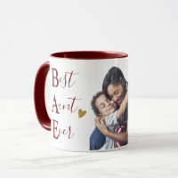 Create Your Own Best Aunt Ever Photo Maroon & Gold