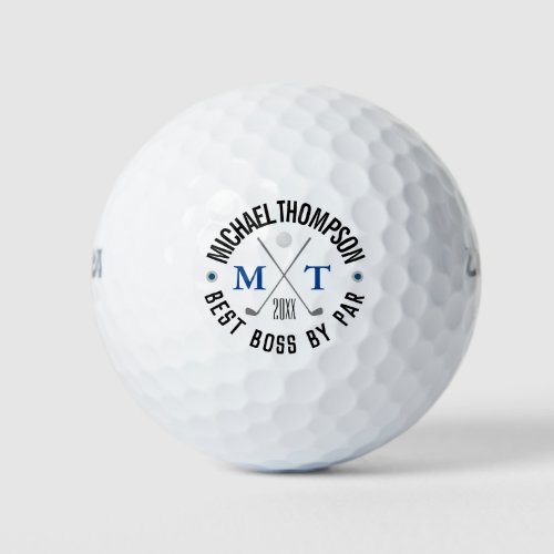 Create Your Own Best Boss Monogram Golf Balls