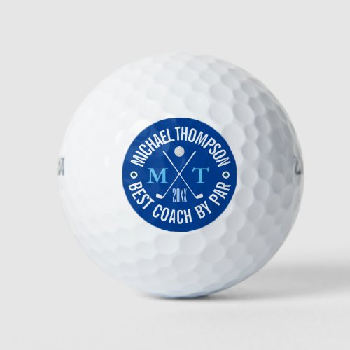 Create Your Own Best Coach Monogram Golf Balls