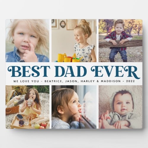 Create Your Own Best Dad Ever Photo Collage Plaque