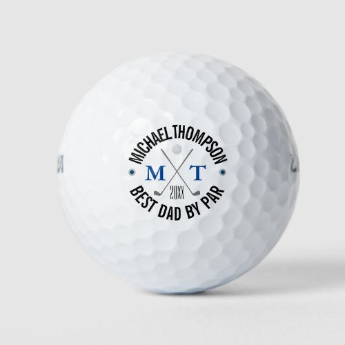 Create Your Own Best Dad Monogram Golf Balls