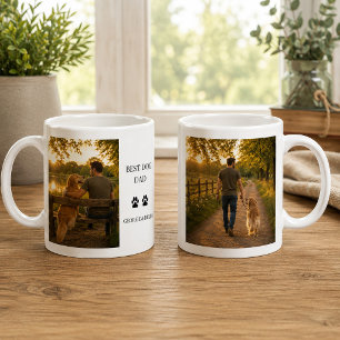 Create your own Best dog dad monogrammed photo Coffee Mug