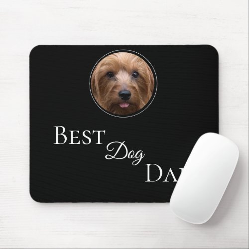 Create Your Own Best Dog Dad Personalized Photo  M Mouse Pad