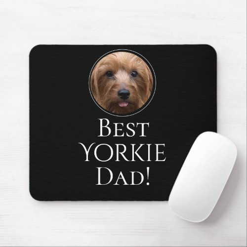 Create Your Own Best Dog Dad Personalized Photo  Mouse Pad