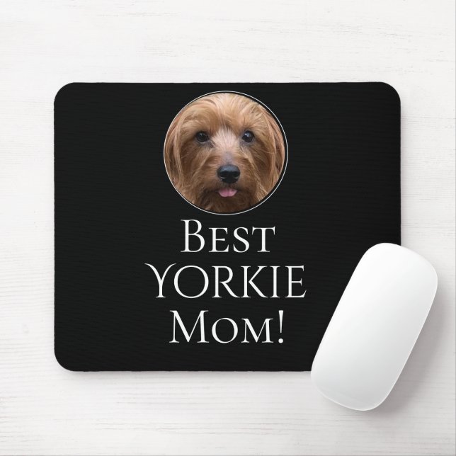Create Your Own Best Dog Mom Personalized Photo Mouse Pad (With Mouse)