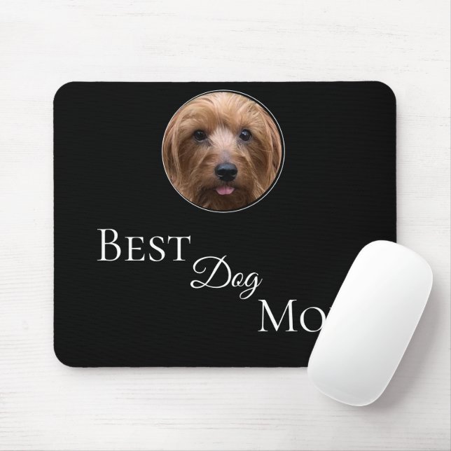 Create Your Own Best Dog Mom Personalized Photo  Mouse Pad (With Mouse)