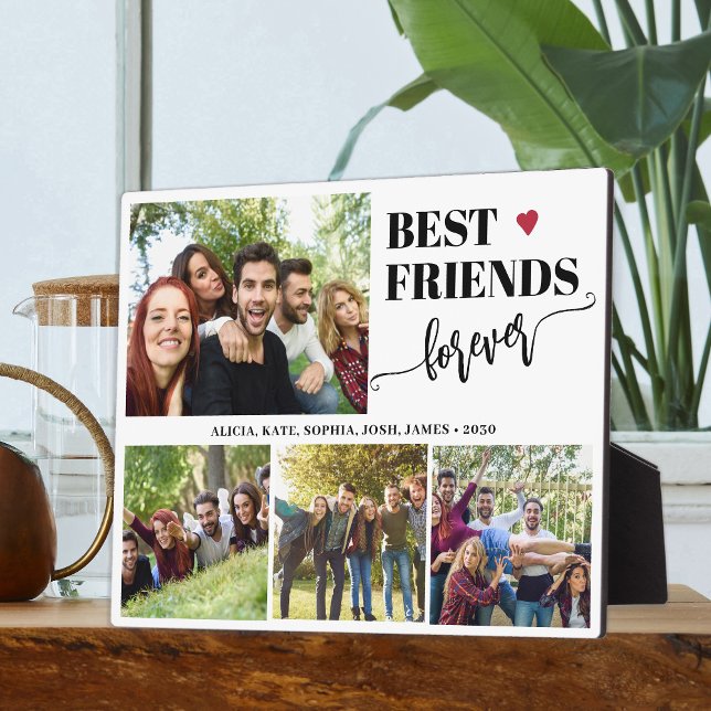 Create your own best friends 4 photo collage plaque (Creator Uploaded)
