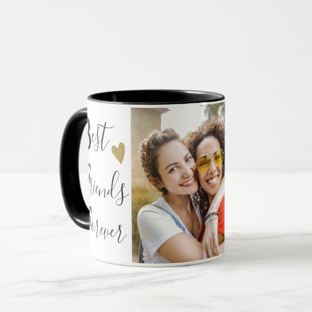 Create Your Own Best Friends Forever BFF Photo Mug (Front Left)