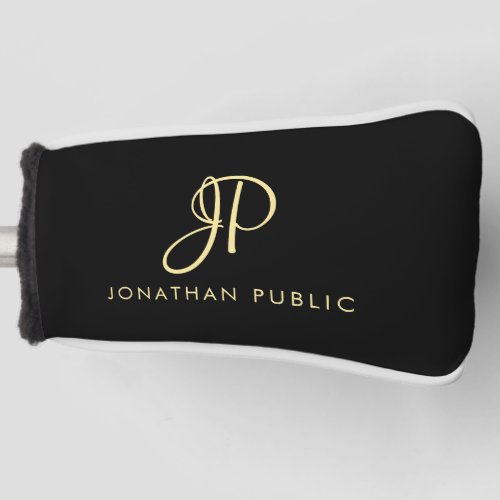 Create Your Own Best Gold Look Monogram Template Golf Head Cover