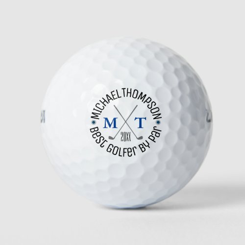 Create Your Own Best Golfer Monogram Golf Balls