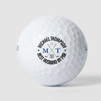Create Your Own Best Husband Monogram Golf Balls by nadil2 at Zazzle