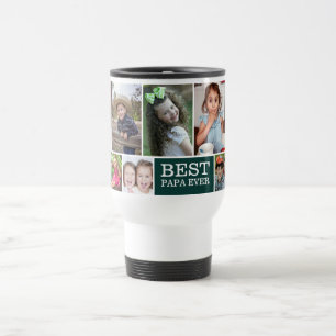 Create Your Own Best Papa Ever 10 Photo Collage Travel Mug