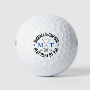 Create Your Own Best Papa Monogram Golf Balls