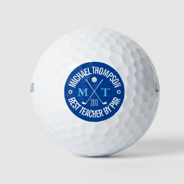 Create Your Own Best Teacher Monogram Golf Balls (Front)