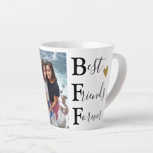 Create Your Own BFF Best Friends Forever Photo   Latte Mug (Right Angle)