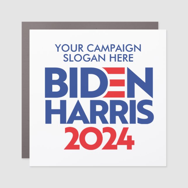 Create Your Own Biden Harris 2024 Campaign Slogan Car Magnet (Front)