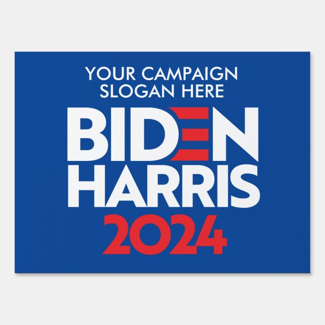 Create Your Own Biden Harris 2024 Campaign Slogan Sign (Front)