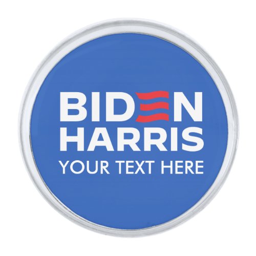 Create Your Own Biden Harris 2024 Silver Finish Lapel Pin