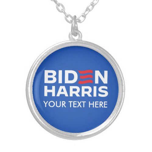 Create Your Own Biden Harris 2024 Silver Plated Necklace