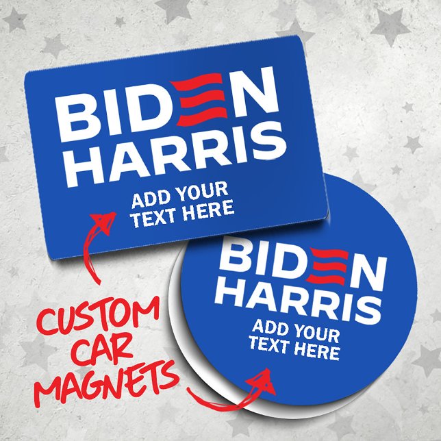 Create Your Own Biden Harris Campaign Slogan Car Magnet (Customize Biden Harris Car Magnets from Politiclothes.com
Choose PERSONALIZE > ENTER TEXT or EDIT)