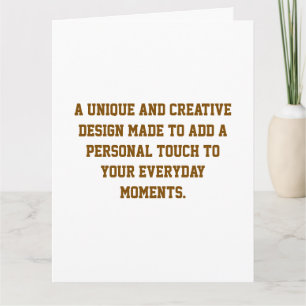 Create Your Own Big, 8.5" x 11" Vertical Card