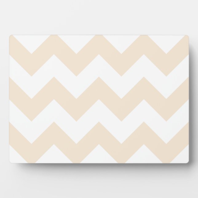 Create Your Own Big Antique White Zigzag Pattern Plaque (Front)