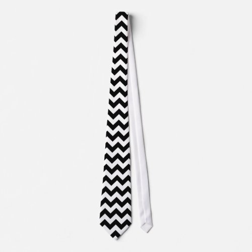 Create Your Own Big Black Zigzag Pattern Tie