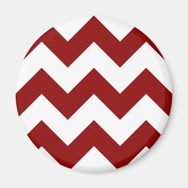 Create Your Own Big Dark Red Zigzag Pattern Magnet (Front)