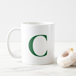 Create Your Own Big Green Monogram Coffee Mug