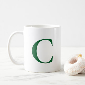 Create Your Own Big Green Monogram Coffee Mug