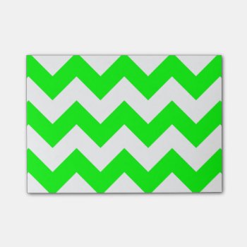 Create Your Own Big Lime Zigzag Pattern Post-it Notes by cliffviewgraphics at Zazzle