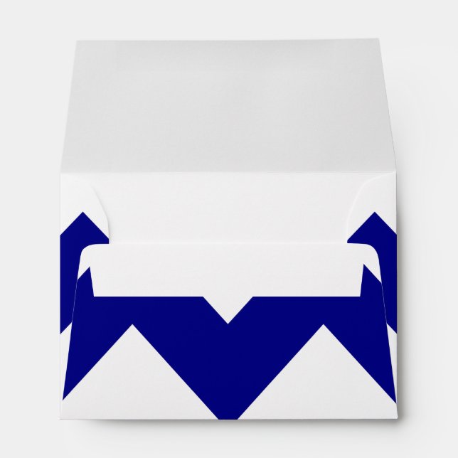 Create Your Own Big Navy Zigzag Pattern Envelope (Back (Bottom))