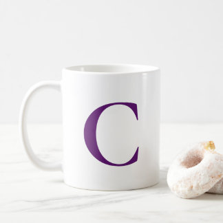 Create Your Own Big Purple Monogram Coffee Mug