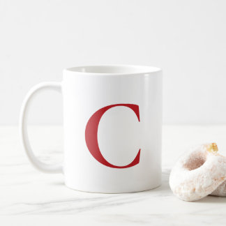 Create Your Own Big Red Monogram Coffee Mug