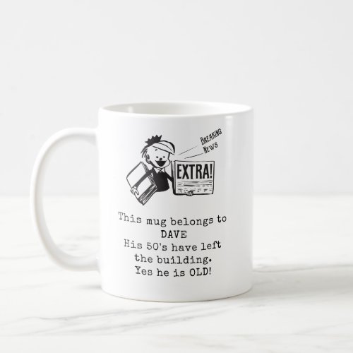 Create Your Own Birthday Breaking News Coffee Mug