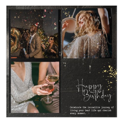 Create Your Own Birthday Collage  Acrylic Print