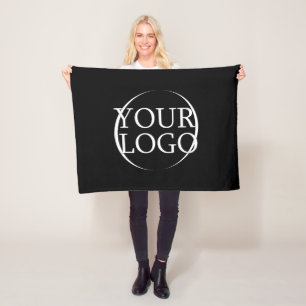 Create Your Own Birthday Modern Elegant Black Fleece Blanket